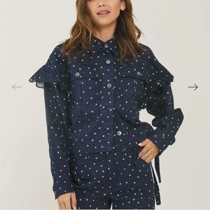 Something Navy Celeste Ruffle Jacket
